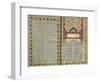 Illuminated Pages from a Manuscript of Hafez, Zand Period Style, 1790-null-Framed Giclee Print