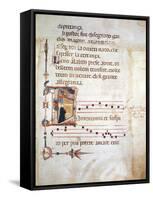 Illuminated Pages from Lauda by Jacopone of Todi, Manuscript, 8th Century-null-Framed Stretched Canvas