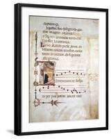 Illuminated Pages from Lauda by Jacopone of Todi, Manuscript, 8th Century-null-Framed Giclee Print