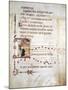 Illuminated Pages from Lauda by Jacopone of Todi, Manuscript, 8th Century-null-Mounted Giclee Print