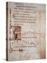 Illuminated Pages from Laudi by Jacopone of Todi, Manuscript, 13th Century-null-Stretched Canvas
