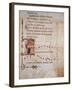 Illuminated Pages from Laudi by Jacopone of Todi, Manuscript, 13th Century-null-Framed Giclee Print