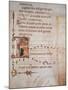 Illuminated Pages from Laudi by Jacopone of Todi, Manuscript, 13th Century-null-Mounted Giclee Print