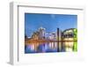 Illuminated Reichstag and Paul Lobe Haus, River Spree, Berlin, Germany-Sabine Lubenow-Framed Photographic Print