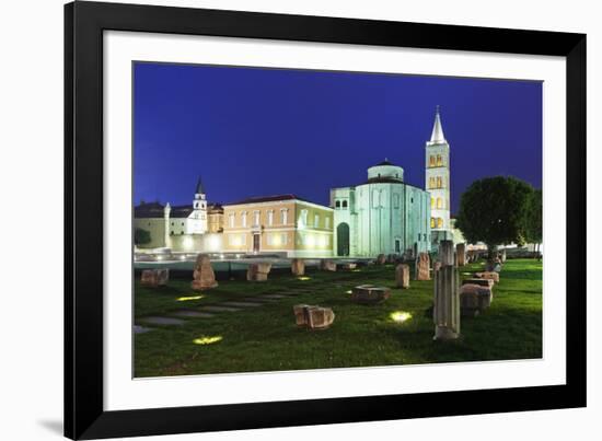 Illuminated Roman Forum (Forum Romanum)-Markus Lange-Framed Photographic Print