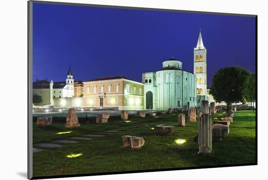 Illuminated Roman Forum (Forum Romanum)-Markus Lange-Mounted Photographic Print