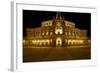 Illuminated Semperoper in Dresden in the Evening-Uwe Steffens-Framed Photographic Print