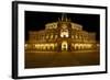 Illuminated Semperoper in Dresden in the Evening-Uwe Steffens-Framed Photographic Print