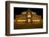 Illuminated Semperoper in Dresden in the Evening-Uwe Steffens-Framed Photographic Print