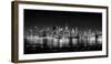 Illuminated Skylines at the Waterfront, Manhattan, New York City, New York State, USA-null-Framed Photographic Print