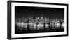 Illuminated Skylines at the Waterfront, Manhattan, New York City, New York State, USA-null-Framed Photographic Print