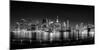 Illuminated Skylines at the Waterfront, Manhattan, New York City, New York State, USA-null-Mounted Photographic Print