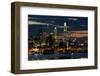 Illuminated skylines, Philadelphia, Pennsylvania, USA-null-Framed Photographic Print