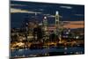 Illuminated skylines, Philadelphia, Pennsylvania, USA-null-Mounted Photographic Print