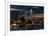 Illuminated skylines, Philadelphia, Pennsylvania, USA-null-Framed Premium Photographic Print