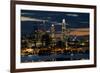 Illuminated skylines, Philadelphia, Pennsylvania, USA-null-Framed Premium Photographic Print