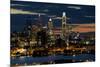 Illuminated skylines, Philadelphia, Pennsylvania, USA-null-Mounted Premium Photographic Print