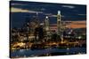 Illuminated skylines, Philadelphia, Pennsylvania, USA-null-Stretched Canvas