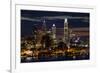 Illuminated skylines, Philadelphia, Pennsylvania, USA-null-Framed Photographic Print