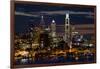 Illuminated skylines, Philadelphia, Pennsylvania, USA-null-Framed Photographic Print