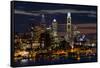 Illuminated skylines, Philadelphia, Pennsylvania, USA-null-Framed Stretched Canvas