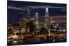 Illuminated skylines, Philadelphia, Pennsylvania, USA-null-Stretched Canvas