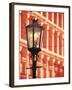 Illuminated Street Light, Galveston, Texas, USA-Walter Bibikow-Framed Premium Photographic Print