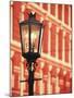 Illuminated Street Light, Galveston, Texas, USA-Walter Bibikow-Mounted Premium Photographic Print