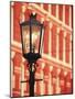 Illuminated Street Light, Galveston, Texas, USA-Walter Bibikow-Mounted Photographic Print