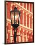 Illuminated Street Light, Galveston, Texas, USA-Walter Bibikow-Framed Photographic Print