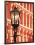 Illuminated Street Light, Galveston, Texas, USA-Walter Bibikow-Framed Photographic Print