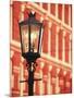 Illuminated Street Light, Galveston, Texas, USA-Walter Bibikow-Mounted Photographic Print