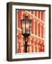 Illuminated Street Light, Galveston, Texas, USA-Walter Bibikow-Framed Photographic Print