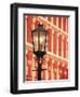 Illuminated Street Light, Galveston, Texas, USA-Walter Bibikow-Framed Photographic Print