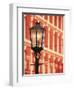 Illuminated Street Light, Galveston, Texas, USA-Walter Bibikow-Framed Photographic Print