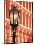 Illuminated Street Light, Galveston, Texas, USA-Walter Bibikow-Mounted Photographic Print