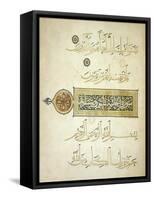 Illuminated Surah Heading-null-Framed Stretched Canvas