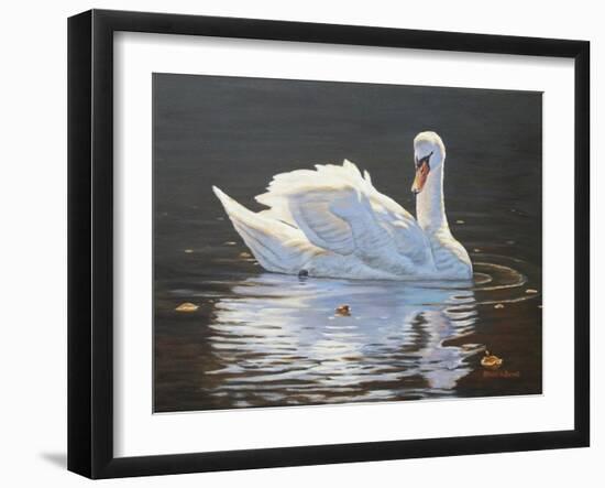 Illuminated Swan-Bruce Dumas-Framed Giclee Print