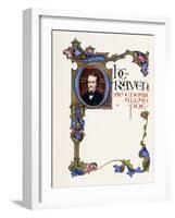 Illuminated Title Page from the Book 'The Raven' by Edgar Allan Poe-Alberto Sangorski-Framed Giclee Print