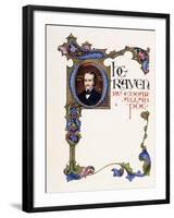 Illuminated Title Page from the Book 'The Raven' by Edgar Allan Poe-Alberto Sangorski-Framed Giclee Print