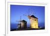 Illuminated Windmills of Chora, Patmos, Dodecanese, Greek Islands, Greece, Europe-Neil Farrin-Framed Photographic Print