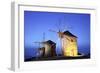 Illuminated Windmills of Chora, Patmos, Dodecanese, Greek Islands, Greece, Europe-Neil Farrin-Framed Photographic Print