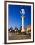 Illuminated World Globe in Maidan Nezalezhnosti, Kiev, Ukraine-Gavin Hellier-Framed Photographic Print