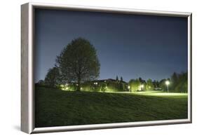 illuminateded park by night-Benjamin Engler-Framed Photographic Print