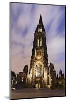 Illuminateded Steeple St. Nikolai, Old Town, Hanseatic City Hamburg, Germany-Axel Schmies-Mounted Photographic Print