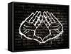 Illuminati Hand Sign Graffiti-null-Framed Stretched Canvas