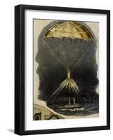 Illuminating Cartridge of Projectile 102/45 (Cvr), Slowed Down by Parachute, 1925, Italy-null-Framed Giclee Print
