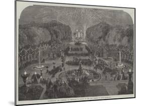 Illumination and Fireworks at Versailles in Honour of the King Consort of Spain-null-Mounted Giclee Print
