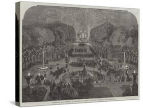 Illumination and Fireworks at Versailles in Honour of the King Consort of Spain-null-Stretched Canvas