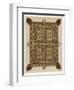 Illumination from the "Lindisfarne Gospels" or Gospels of Saint Cuthbert-null-Framed Art Print